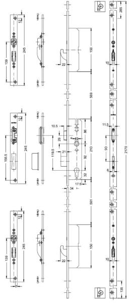 Schwenkhaken-Schloss 241441 / 241442